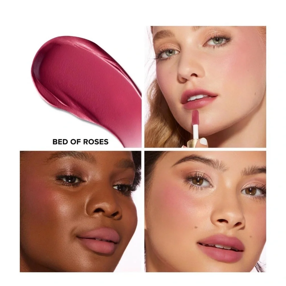 too faced cloud crush bed of roses lip and blush color